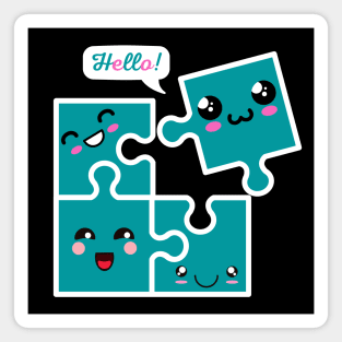 Kawaii Puzzle Pieces Magnet